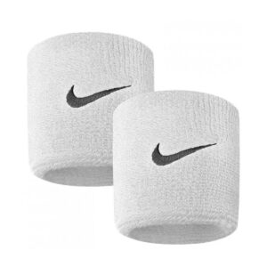 Muñequeras Nike Swoosh Blancas x 2